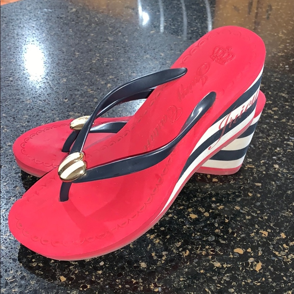 Wedge flip flops